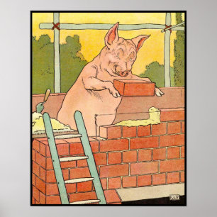Drie kleine Varkens: Bricks om een huis te bouwen Poster