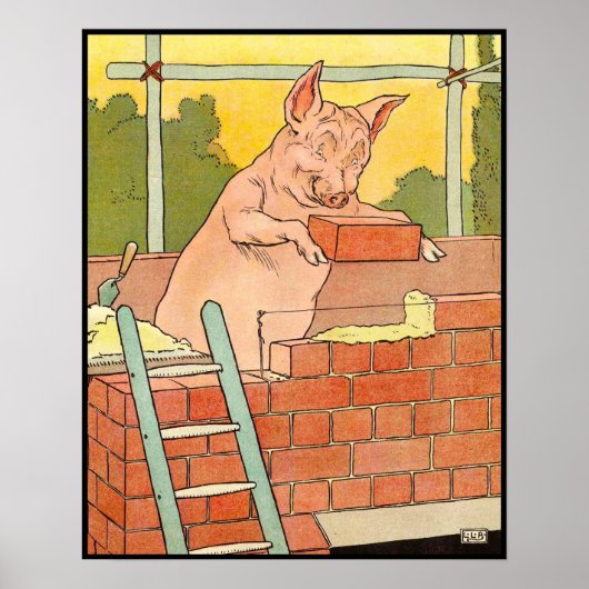 Drie kleine Varkens: Bricks om een huis te bouwen Poster (Voorkant)