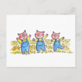 Drie kleine varkens briefkaart (Voorkant)