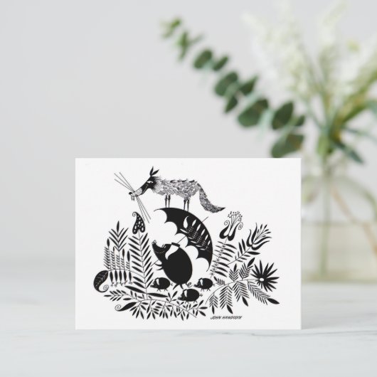 Drie kleine varkens briefkaart (Staand voorkant)