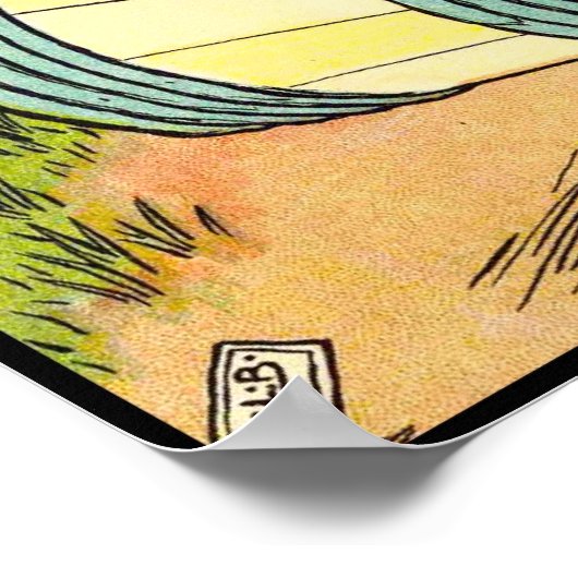 Drie kleine Varkens: De Wolf was bang Poster (Hoek)