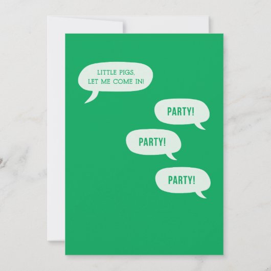 Drie kleine Varkens Derde Uitnodiging van de Dag (Achterkant)