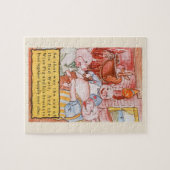 Drie kleine Varkens die wolf koken,  feiale tale Legpuzzel (Horizontaal)