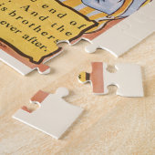 Drie kleine Varkens die wolf koken,  feiale tale Legpuzzel (Zijkant)