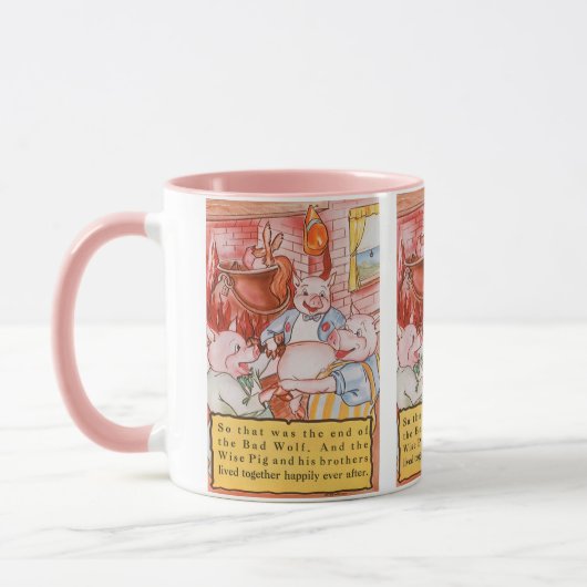 Drie kleine Varkens die wolf koken,  feiale tale Mok (Links)