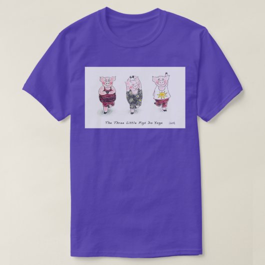 Drie kleine varkens doen Yoga Cute en Funny van Tr T-shirt (Design voorkant)