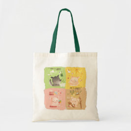 Drie kleine varkens en Big Bad Wolf Tote Bag