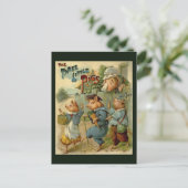 Drie kleine Varkens Fairy Tale Briefkaart (Staand voorkant)