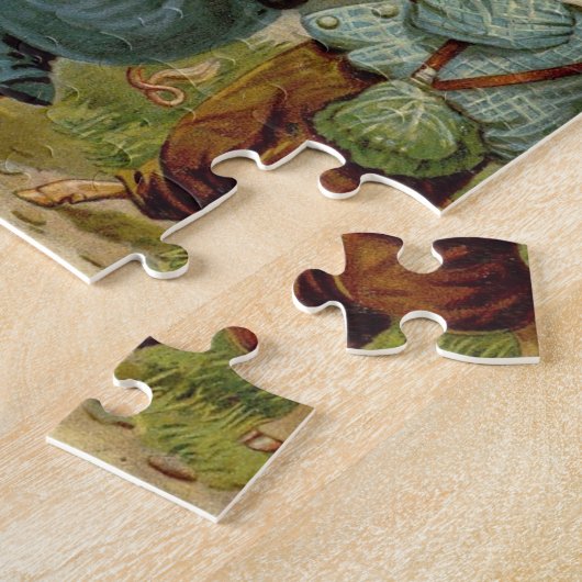 Drie kleine Varkens  Fairy Tale Legpuzzel (Zijkant)