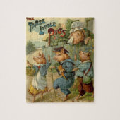 Drie kleine Varkens  Fairy Tale Legpuzzel (Verticaal)