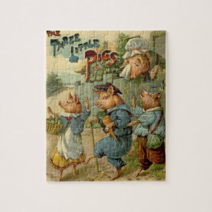 Drie kleine Varkens  Fairy Tale Legpuzzel
