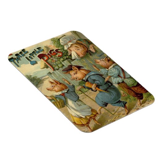Drie kleine Varkens  Fairy Tale Magneet (Rechterzijde)