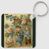 Drie kleine Varkens  Fairy Tale Sleutelhanger (Achterkant)