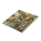 Drie kleine Varkens Fairy Tale Tegeltje (Zijkant)
