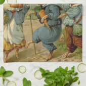 Drie kleine Varkens  Fairy Tale Theedoek (Gevouwen)