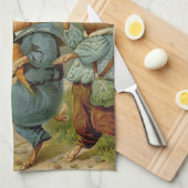 Drie kleine Varkens  Fairy Tale Theedoek (Quarter Fold)