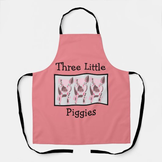 Drie kleine varkens Grappige Keuken Schort (Voorkant)