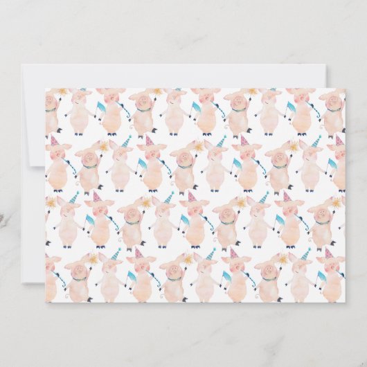 Drie kleine varkens grote boze wolf, meisjes 3e ve kaart (Achterkant)