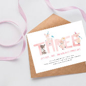 Drie kleine varkens grote boze wolf, meisjes 3e ve kaart