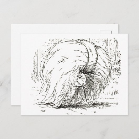 Drie kleine Varkens: Het eerste kleine Varkenspijn Briefkaart (Voorkant / Achterkant)