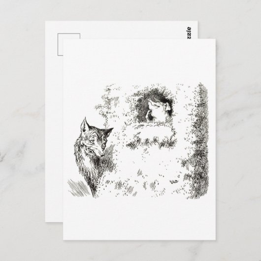 Drie kleine Varkens: Het tweede kleine Varkenspijn Briefkaart (Voorkant / Achterkant)