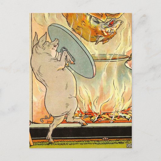 Drie kleine varkens: Het Wolf-Briefkaart invullen Briefkaart (Voorkant)