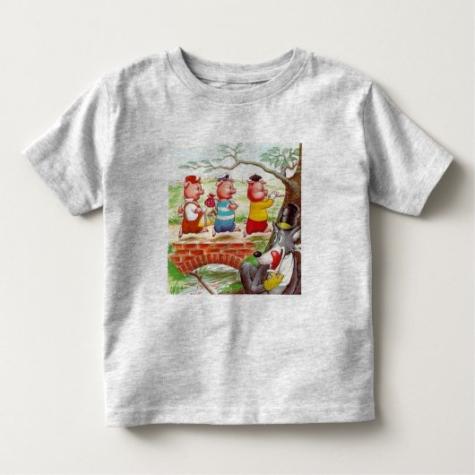 Drie kleine varkens kinder shirts (Voorkant)