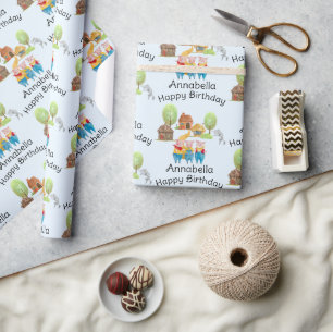 Drie kleine varkens Kleurrijke Folk & Fairy Tale B Cadeaupapier