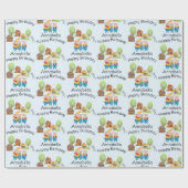 Drie kleine varkens Kleurrijke Folk & Fairy Tale B Cadeaupapier (Vlak)