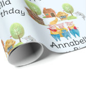 Drie kleine varkens Kleurrijke Folk & Fairy Tale B Cadeaupapier (Rol Hoek)