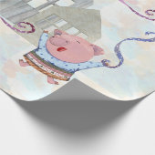 Drie kleine varkens met hun huizen cadeaupapier (Hoek)