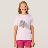 Drie kleine varkens met hun huizen t-shirt (Voorkant volledig)