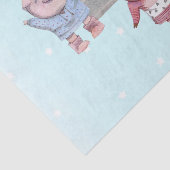 Drie kleine varkens met hun huizen tissuepapier (Detail)