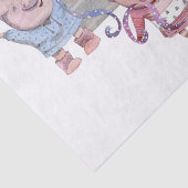 Drie kleine varkens met hun huizen tissuepapier (Detail)