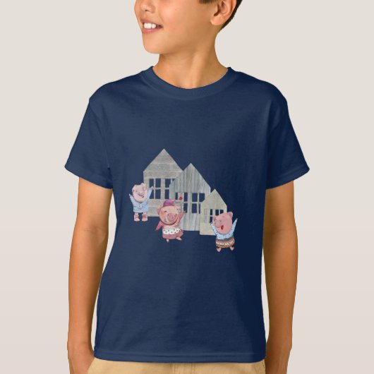 Drie kleine varkens met hun T-shirt (Voorkant)