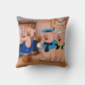 Drie kleine Varkens Nursery Rhyme American MoJo Pi Kussen (Achterkant)