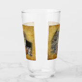Drie kleine varkens op de bijtende schuur glas (Links)