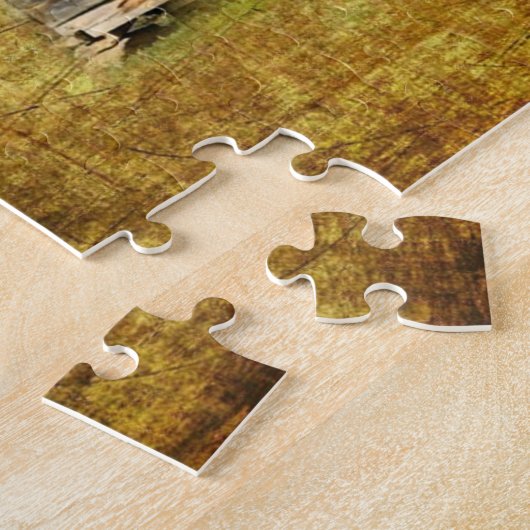 Drie kleine varkens op de bijtende schuur legpuzzel (Zijkant)