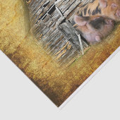 Drie kleine varkens op de bijtende schuur tissuepapier (Detail)