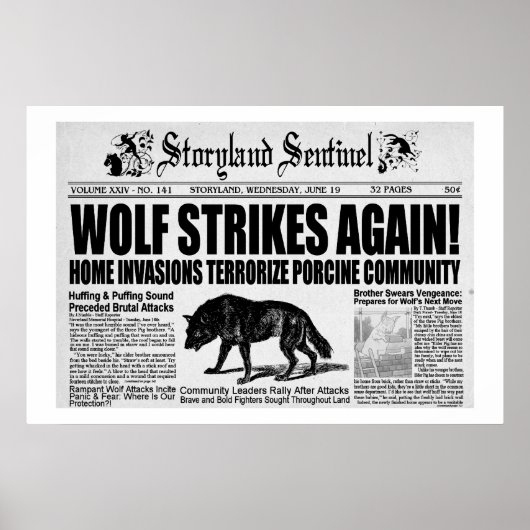 Drie kleine varkens poster (Voorkant)