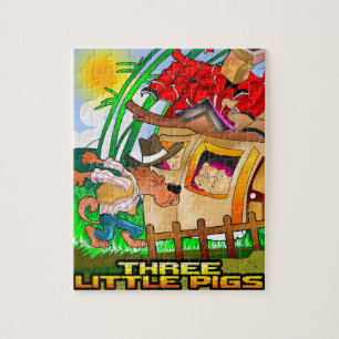 Drie Kleine Varkens Puzzle Legpuzzel