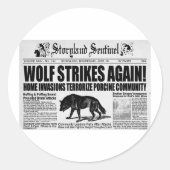 Drie kleine varkens ronde sticker (Voorkant)