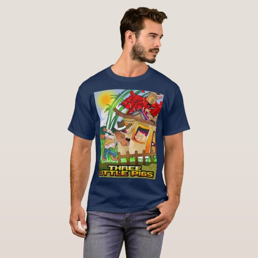 Drie kleine Varkens T-Shirt (Voorkant volledig)