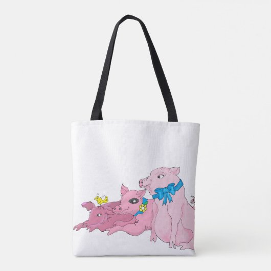 Drie kleine varkens tote bag (Achterkant)