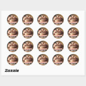 Drie kleine varkens Verjaardagstaart Ronde Sticker (Vel)