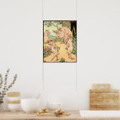 Drie kleine varkens: Ze stuurde ze naar buiten Poster (Keuken)