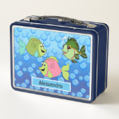 Drie Kleine Vis Metal Lunchbox (Achterkant)