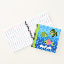 Drie Kleine Vis Spiraal Notebook Notitieboek
