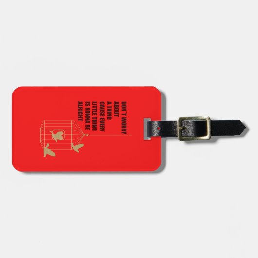 Drie kleine vogels bagagelabel (Voorkant horizontaal)