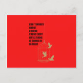 Drie kleine vogels briefkaart (Voorkant)